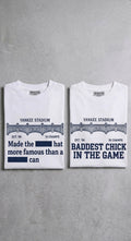 Jay-Z and Beyoncé (combo) / Yankee Stadium “Baddest Chick” and “Yankee hat” T-Shirt (2 for $150) ***hustlers special*** Boxy Tee order one size up for loose fit