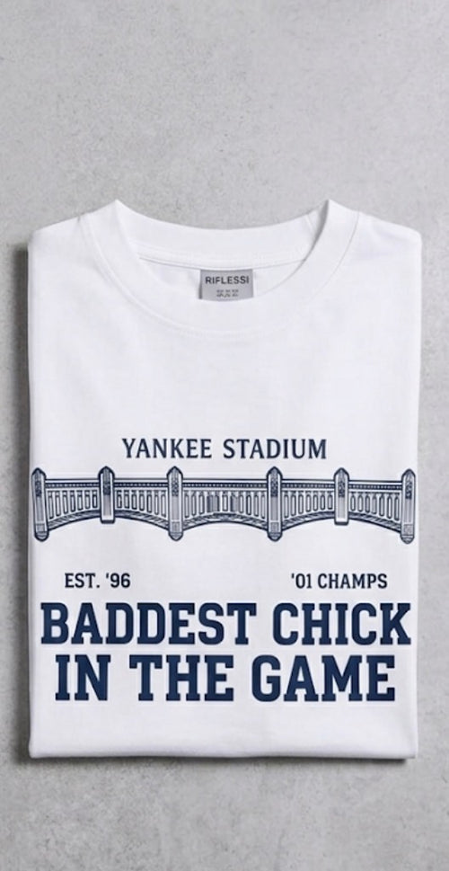 Jay-Z and Beyoncé (combo) / Yankee Stadium “Baddest Chick” and “Yankee hat” T-Shirt (2 for $110) ***hustlers special*** Boxy Tee order one size up for loose fit