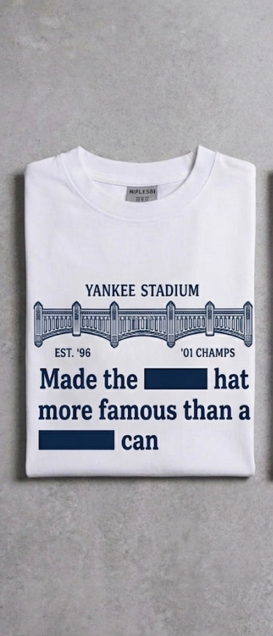 Jay-Z and Beyoncé (combo) / Yankee Stadium “Baddest Chick” and “Yankee hat” T-Shirt (2 for $150) ***hustlers special*** Boxy Tee order one size up for loose fit