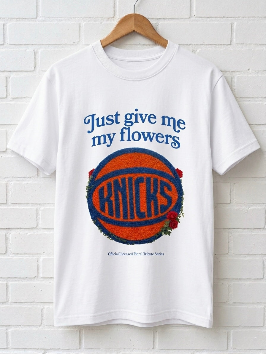 White Knicks “give me my flowers” shirt Boxy Tee order one size up for loose fit